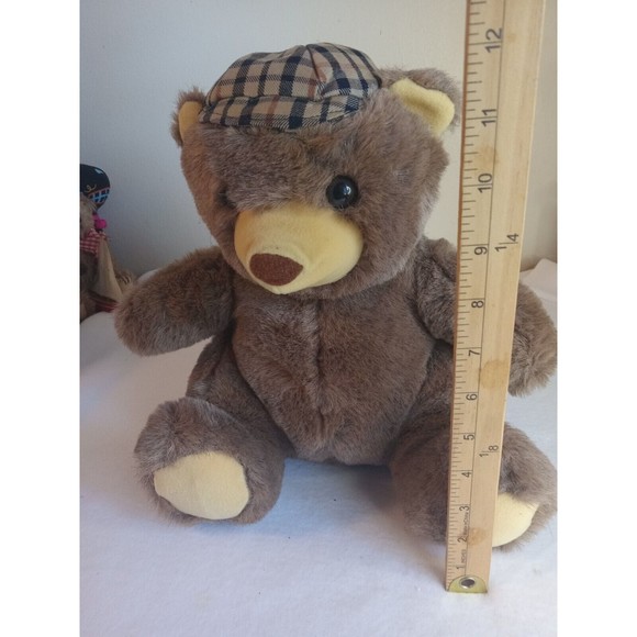 Dakin 1984 Arthur 14”Inc Teddy Bear Tartan Plaid Hat Stuffed Animal Plush - Picture 6 of 6